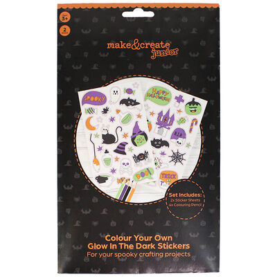 Halloween Colour Your Own Glow in The Dark Stickers image number 1