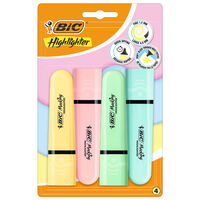 Bic Tank Pastel Highlighters: Pack of 4