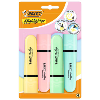 Bic Tank Pastel Highlighters: Pack of 4 image number 1