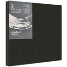 Crawford & Black Stretched Canvases Black 12” x 12”: Pack of image number 1