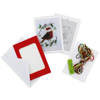 Make Your Own Cross Stitch Card Kit: Robin