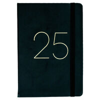 Black 2025 Day a Page Yearly Diary