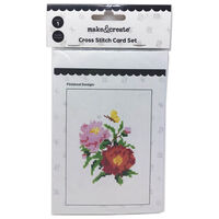 Cross Stitch Card Set: Floral