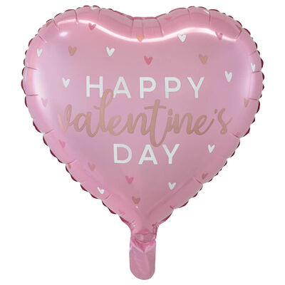 18 Inch Happy Valentine’s Day Heart Foil Balloon image number 1
