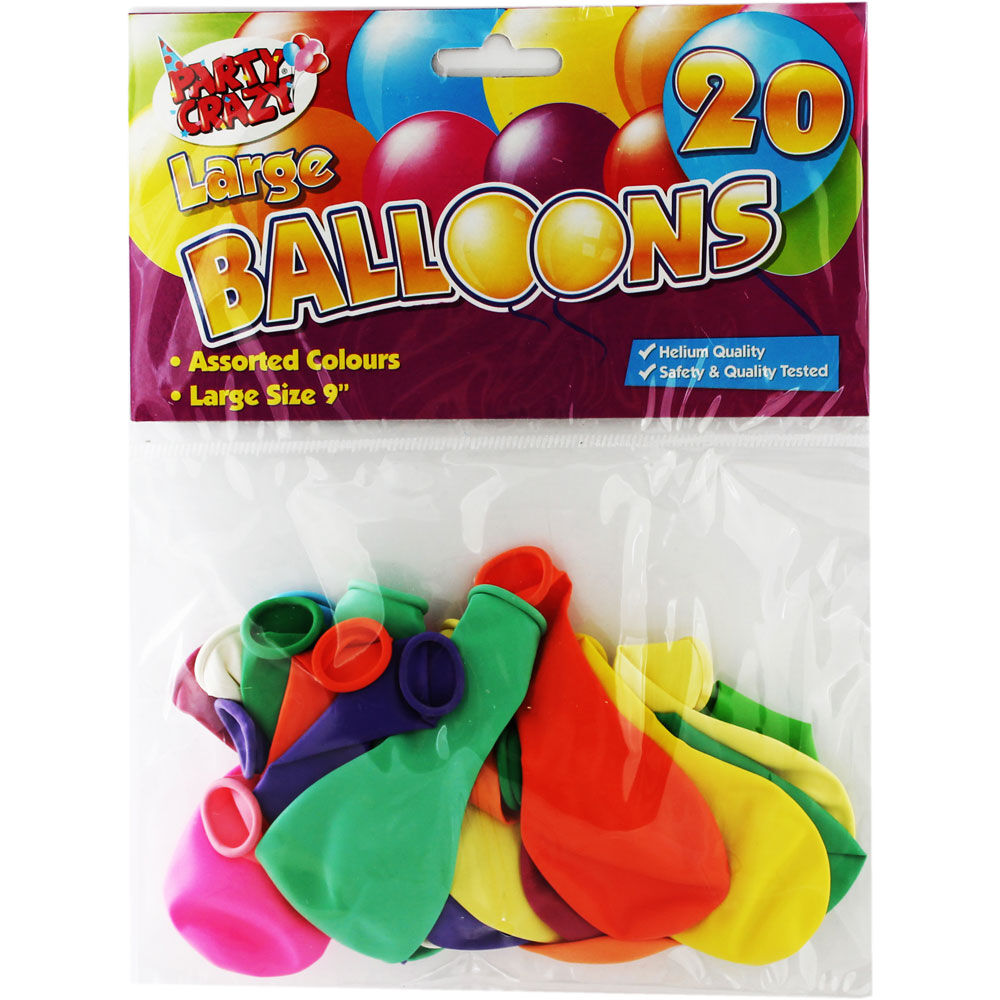 Large Balloons - Pack Of 20 | The Works