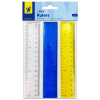 Works Essentials 15cm Rulers: Pack of 3