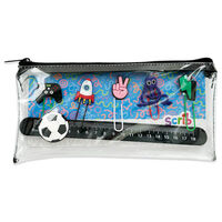 Scribb It Pencil Case with Paperclips: Black