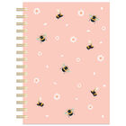 A5 Wiro Pink Bee Notebook image number 1