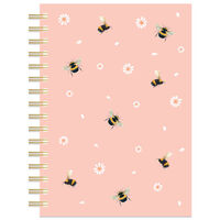 A5 Wiro Pink Bee Notebook