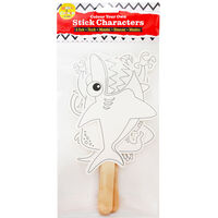 Colour Your Own Stick Characters  Pack of 4