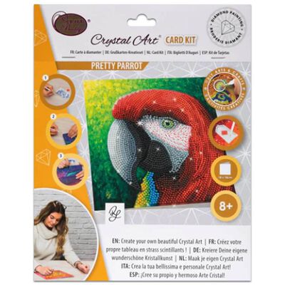 Crystal Art Card Kit: Pretty Parrot image number 1