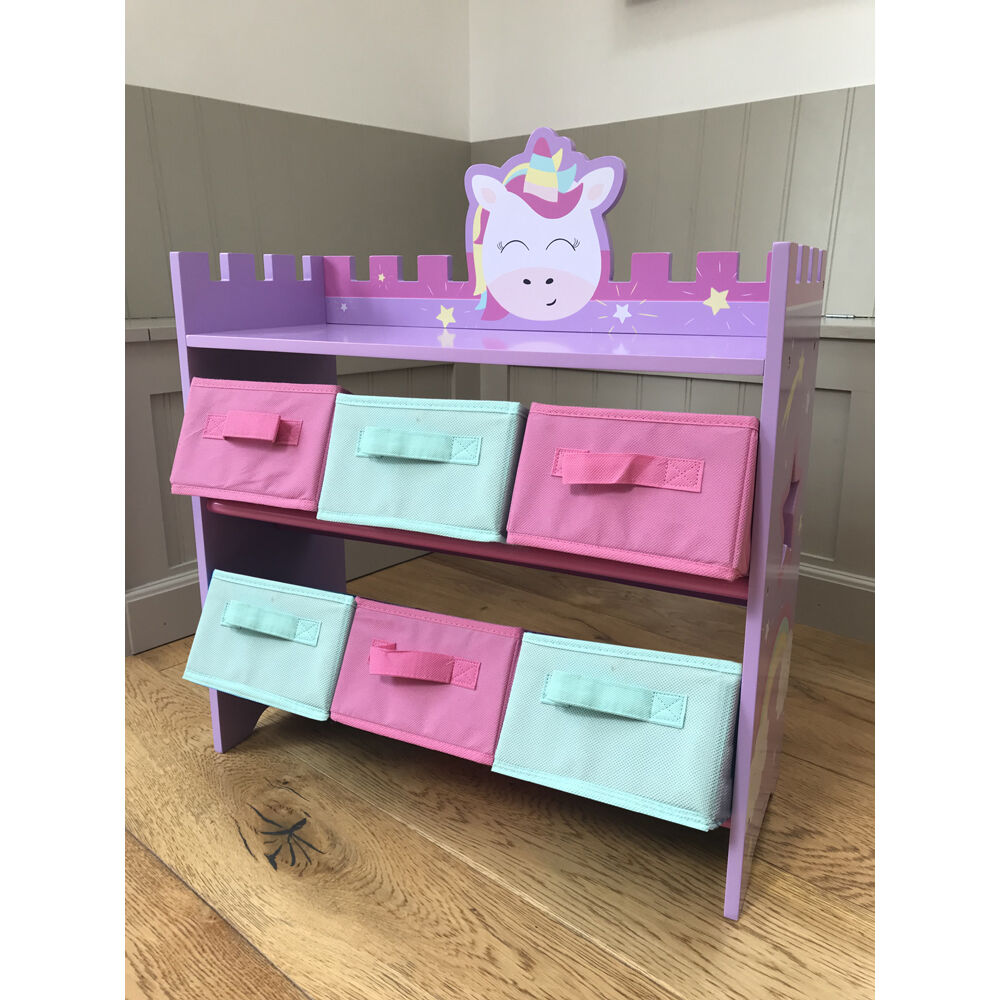 Wooden unicorn on sale storage rack