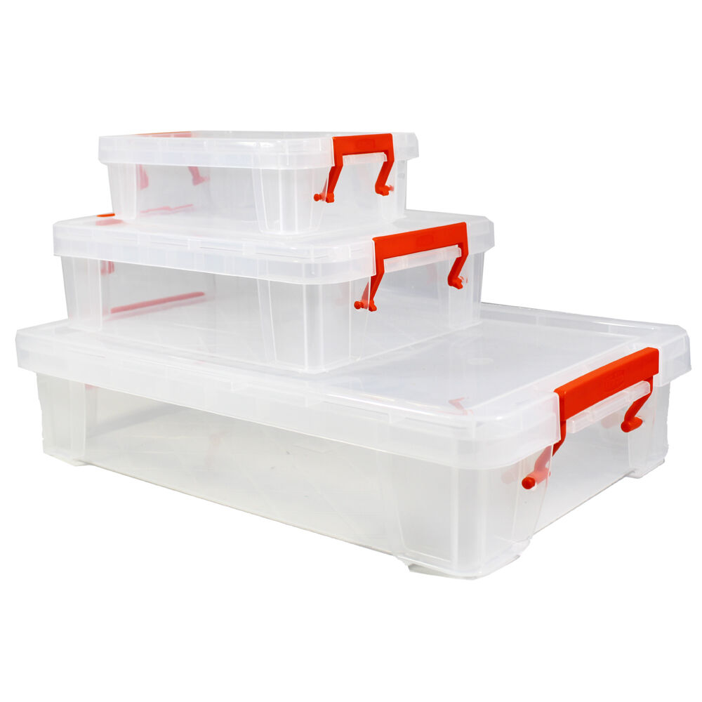 Shallow storage hot sale boxes