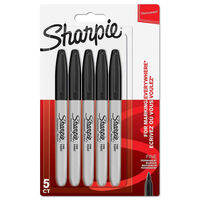 Sharpie Black Permanent Markers: Pack of 5
