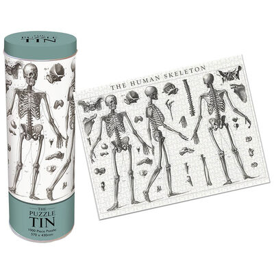 Skeleton 1000 Piece Jigsaw Puzzle in Tin image number 2