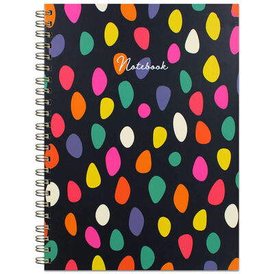 A4 Wiro Colourful Spot Print Notebook image number 1