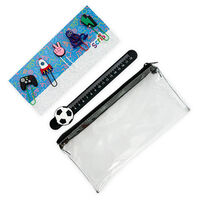 Scribb It Pencil Case with Paperclips: Black