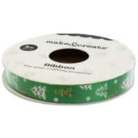 Christmas Craft Ribbon 3m: Assorted