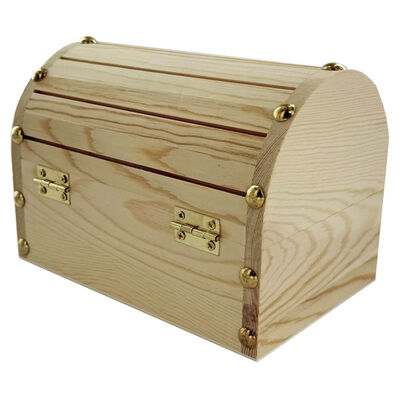 Wooden Chest with Metal Clasp image number 3