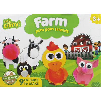 udgør prik Barry Farm Pom Pom Friends Craft Set From £2.00 | The Works