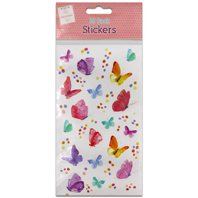 Butterfly Paper Stickers: Pack of 18 From 0.50 GBP | The Works