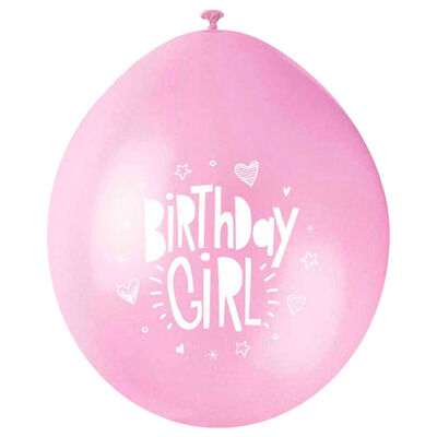 Birthday Girl Printed Balloons: Pack of 10 image number 2