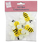 Felt Bee Embellishments: Pack of 6 image number 1