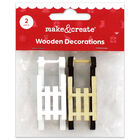 Christmas Mini Wooden Sleighs: Pack of 2 image number 1