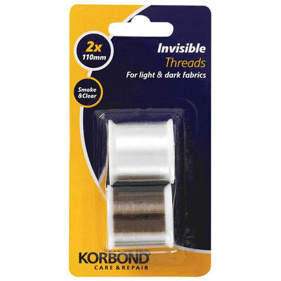Korbond Invisible Smoke And Clear Nylon Thread: Set of 2 From 2.00 GBP