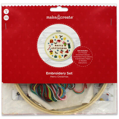 Christmas Embroidery Hoop Kit image number 1