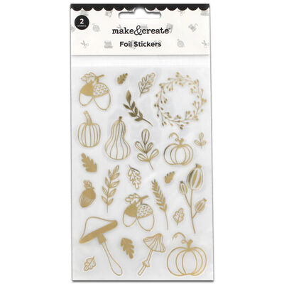 Autumn Foil Stickers: Gold image number 1