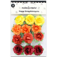 Autumn Paper Flower: Pack of 12