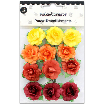 Autumn Paper Flower: Pack of 12 image number 1