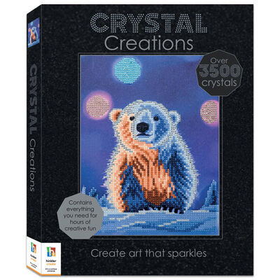 Polar Bear Family Crystal Art Large Framed Kit
