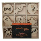 Halloween Wooden Embellishments: Pack of 45 image number 1