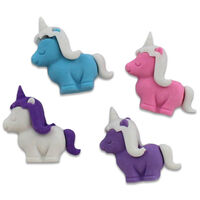 Scribb It Mini Unicorn Erasers Pack: Pink