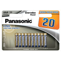 Panasonic Everyday AAA Batteries: Pack of 20