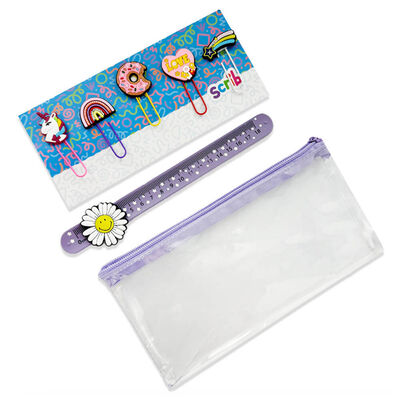 Scribb It Pencil Case with Paperclips: Lilac image number 2