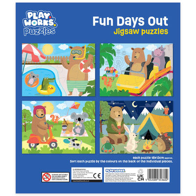 PlayWorks Fun Days Out 4-in-1 Jigsaw Puzzle Set image number 2
