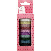 10 Thin Glitter Tapes - 3m