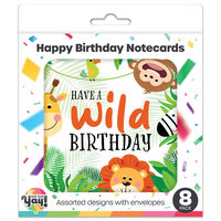 Assorted Kids Happy Birthday Cards: Pack of 8