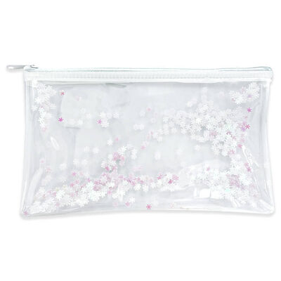 Scribb it White & Silver Moving Glitter Pencil Case image number 1