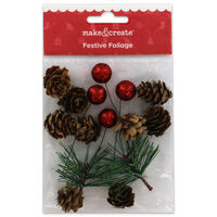 Christmas Glitter Foliage: Assorted