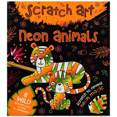 Neon Scratch Art: Amazing Dinosaurs (Scratch Art Fun)
