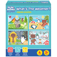 PlayWorks What’s The Weather Jigsaw Puzzles: Pack of 4