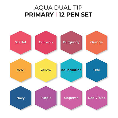 Set de 12 marqueurs aquarellables Spectrum Noir Aqua Primary