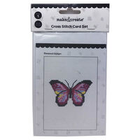 Cross Stitch Card Set: Butterfly
