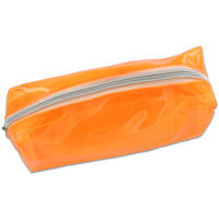 Orange PVC Rectangle Cube Pencil Case
