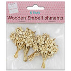 Wooden Daffodil Embellishments: Pack of 6 image number 1