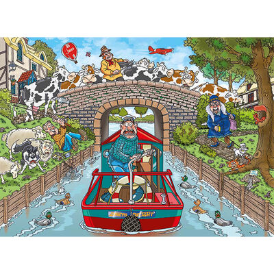 Wasgij Original 33: Calm On The Canal! 1000 Piece Puzzle image number 2